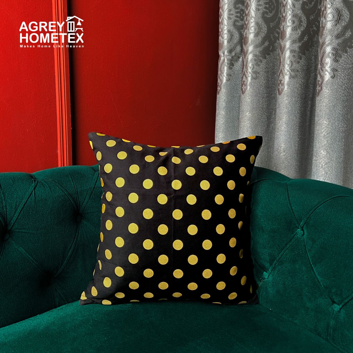 Premium Gold Sparkle Cushion Cover Agrey Hometex & Handicraft